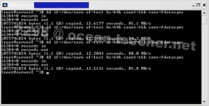 QuickVPS Disk I/O test