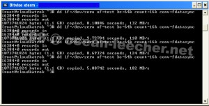 Cloudee Disk I/O test