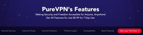 Pure VPN - Virtual Private network and IP service provider personal pricing plan