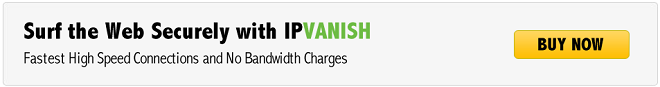IPVanish Virtual Private Network Services banner