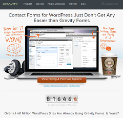 Gravity forms website screenshot