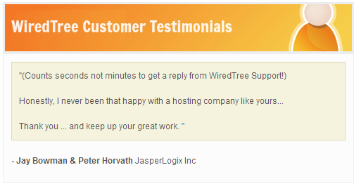 WiredTree customer testimonials